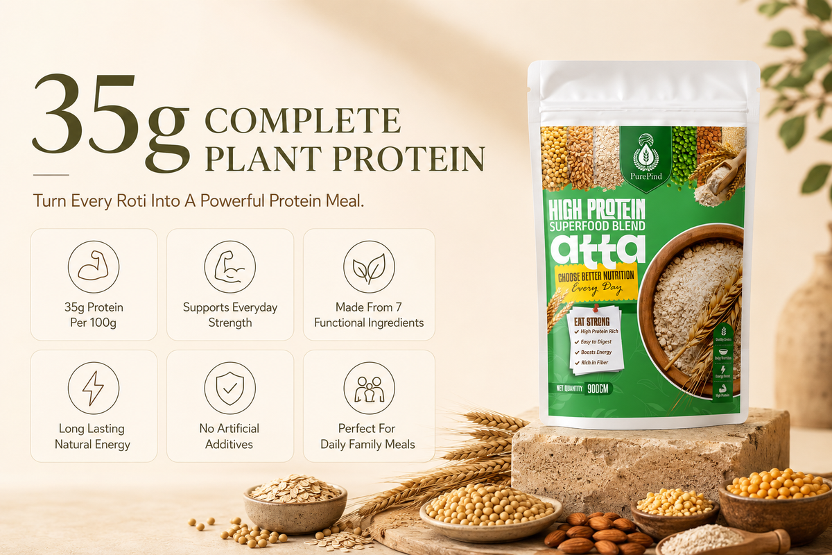 ProGain Protein Atta with 35 g complete plant protein per 100 g