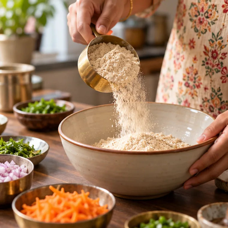 Illustration of preparation step 1 for Whole Oats Flour - Roasted Oat Atta