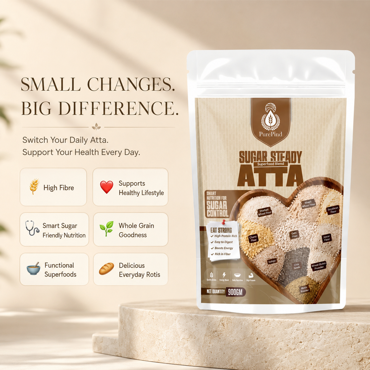 Sugar Steady Atta for smarter everyday nutrition