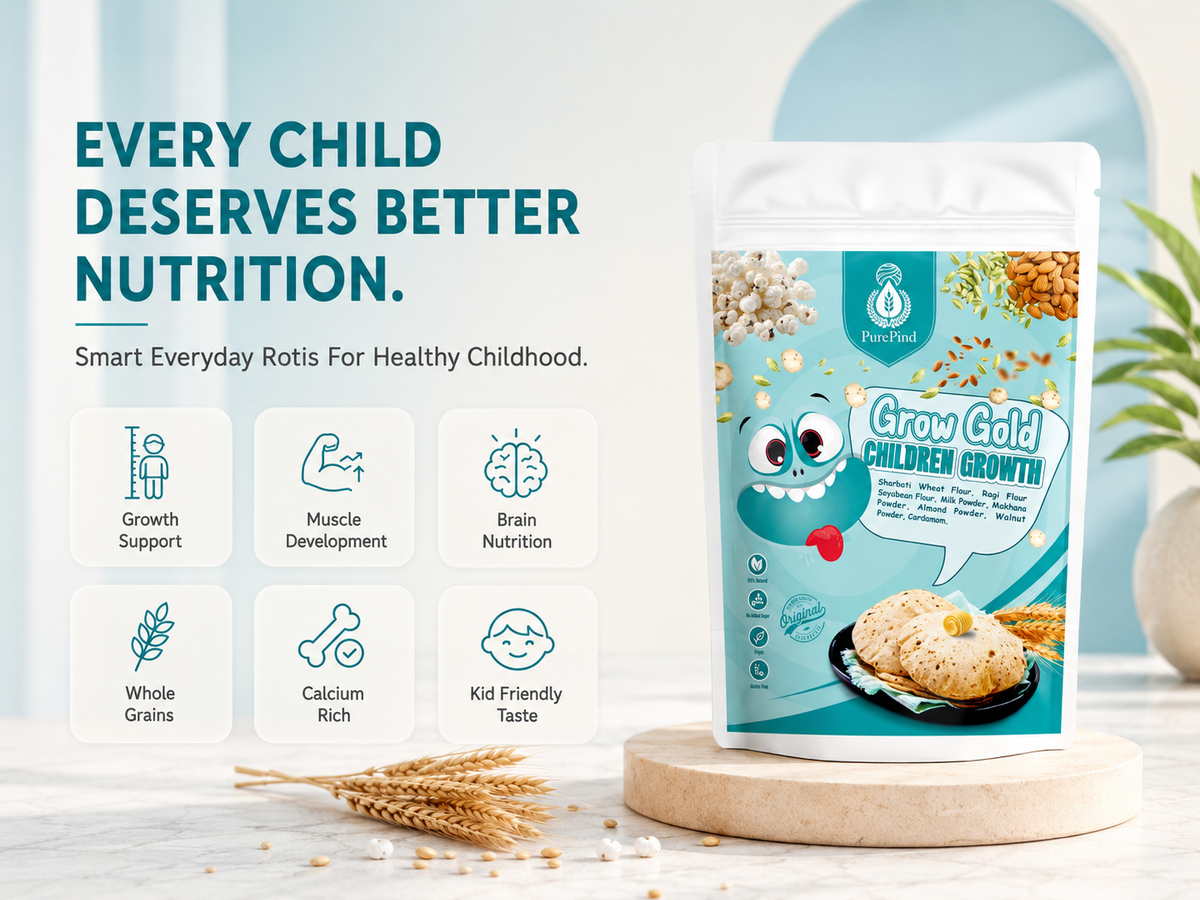 GrowGold Atta nutrition benefits for growing children