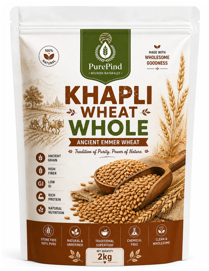 Khapli Emmer Wheat Grain - Whole Unmilled Berries