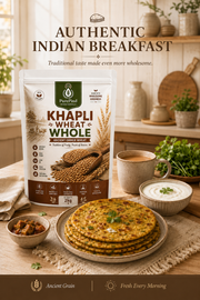 Khapli Wheat Whole in an authentic Indian breakfast