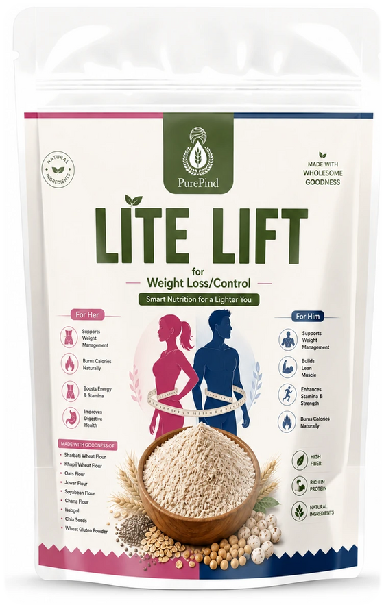 LiteLift High-Fibre Multigrain Atta - Oats, Jowar & Chana