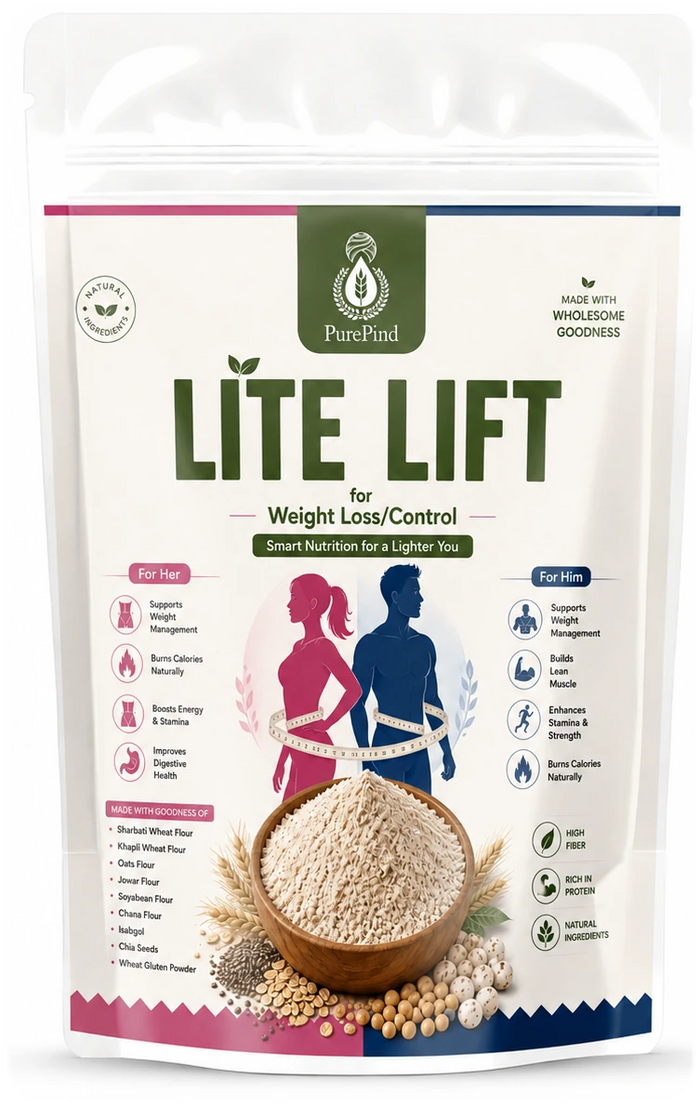 LiteLift High-Fibre Multigrain Atta - Oats, Jowar & Chana