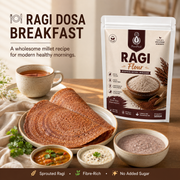 Sprouted Ragi Flour used in a wholesome dosa breakfast