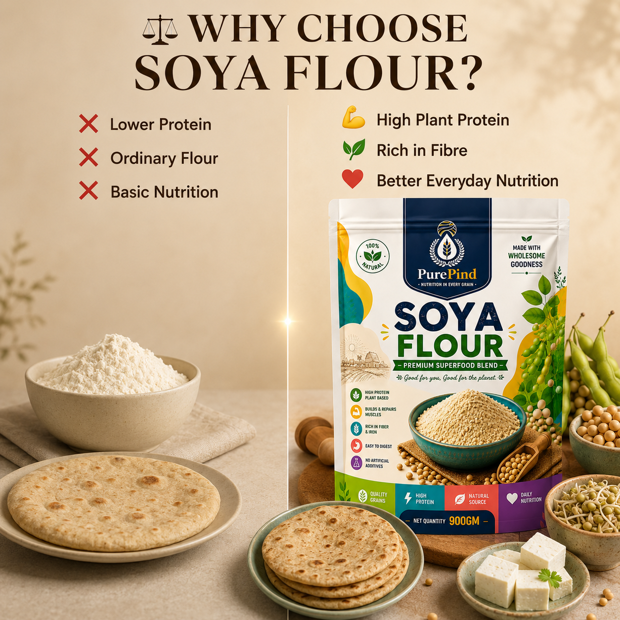 Benefits of Soya Flour for everyday protein