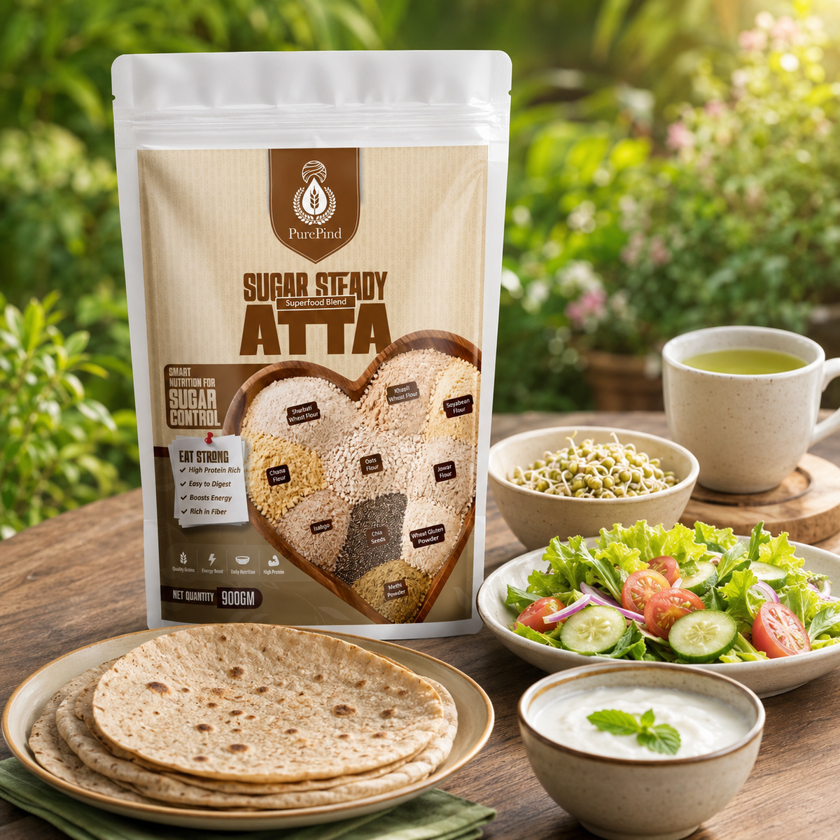 SugarSteady Atta in a wholesome breakfast