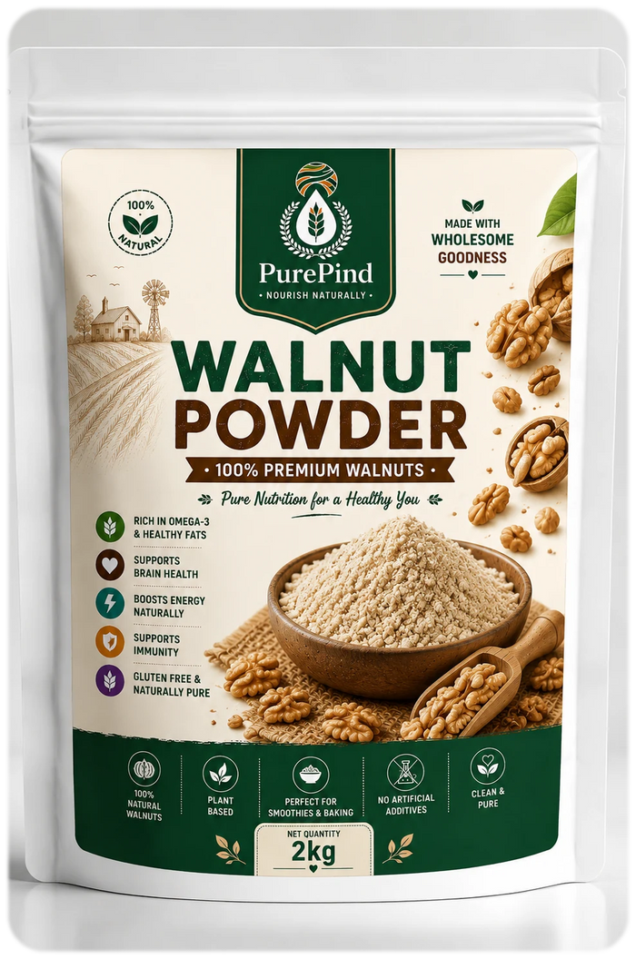 Walnut Akhrot Powder - Ground Walnut Kernels