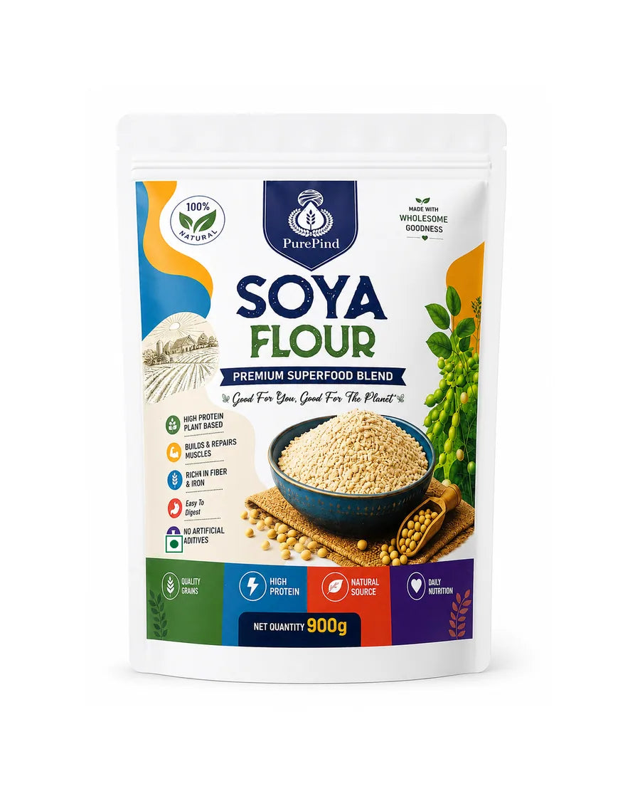Defatted Soya Flour - High-Protein Atta Mix-In 900 g pouch