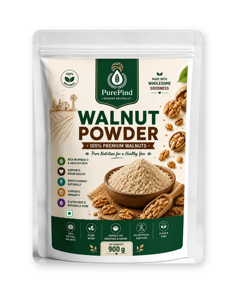 Walnut Akhrot Powder - Ground Walnut Kernels 900 g pouch