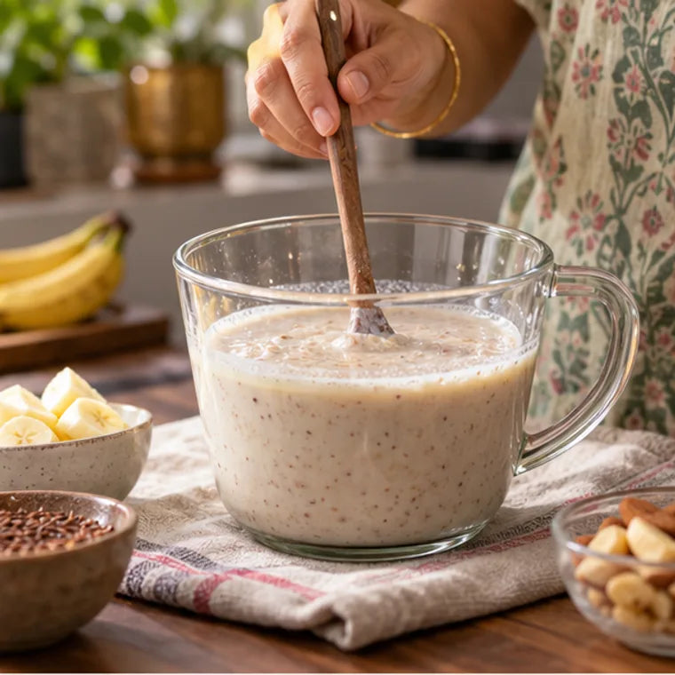 Illustration of preparation step 2 for Almond Badam Powder - De-Skinned Ground Almonds